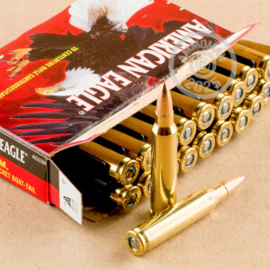 Image of 223 REMINGTON FEDERAL AMERICAN EAGLE 62 GRAIN FMJBT (500 ROUNDS)