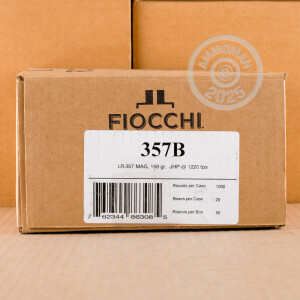 Image of 357 MAGNUM FIOCCHI 158 GRAIN JHP (1000 ROUNDS)