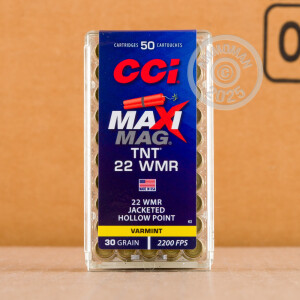  rounds of .22 WMR ammunition for sale at AmmoMan.com.