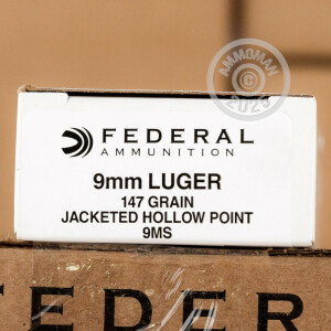 A photo of a box of Federal ammo in 9mm Luger.