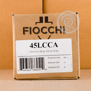 Photograph showing detail of 45 LONG COLT FIOCCHI 250 GRAIN LRNFP (500 ROUNDS)