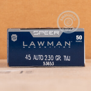 Image of the 45 ACP SPEER LAWMAN 230 GRAIN TMJ (50 ROUNDS) available at AmmoMan.com.