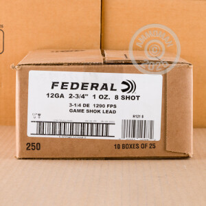 Picture of 2-3/4" 12 Gauge ammo made by Federal in-stock now at AmmoMan.com.