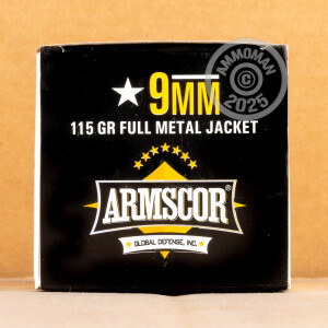 Image of bulk 9mm Luger ammo by Armscor that's ideal for Subsonic, training at the range.