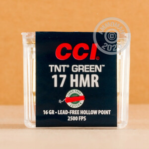 Image of 17 HMR CCI 16 GRAIN LEAD FREE TNT GREEN HP (50 ROUNDS)