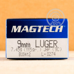 A photo of a box of Magtech ammo in 9mm Luger.
