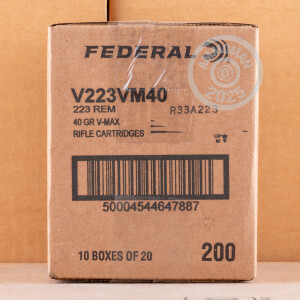 A photo of a box of Federal ammo in 223 Remington.