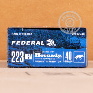 Image of Federal 223 Remington rifle ammunition.