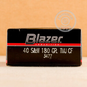 Image of .40 Smith & Wesson ammo by Blazer that's ideal for shooting indoors, Subsonic, training at the range.