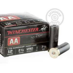 Image of the 12 GAUGE WINCHESTER AA 2-3/4" 1 OZ. #7.5 SHOT (250 ROUNDS) available at AmmoMan.com.