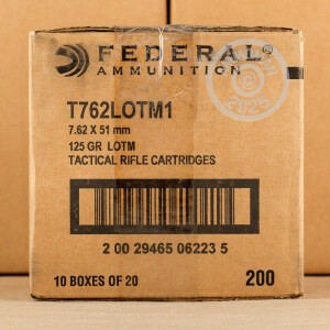 Image of 7.62X51MM FEDERAL PREMIUM 125 GRAIN OTM (200 ROUNDS)