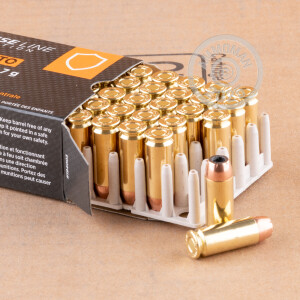 Photo detailing the 10MM AUTO PRVI PARTIZAN 180 GRAIN JACKETED HOLLOW POINT (500 ROUNDS) for sale at AmmoMan.com.