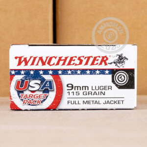 A photo of a box of Winchester ammo in 9mm Luger.