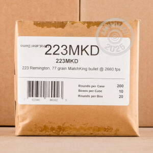 Image of 223 REMINGTON FIOCCHI 77 GRAIN MATCHKING HP (200 ROUNDS)