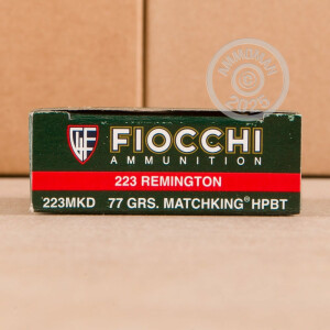 Image of 223 REMINGTON FIOCCHI 77 GRAIN MATCHKING HP (200 ROUNDS)