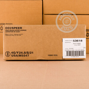 Image of the 9MM SPEER GOLD DOT 124 GRAIN JHP (1000 ROUNDS) available at AmmoMan.com.