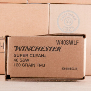 Image of 40 S&W WINCHESTER SUPER CLEAN 120 GRAIN LEAD-FREE FMJ (500 ROUNDS)