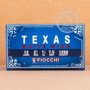 Image of 12 GAUGE FIOCCHI TEXAS DOVE LOAD 2-3/4" 1-1/8 OZ. #7.5 SHOT (250 ROUNDS)