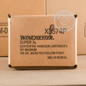 Image of 357 MAGNUM WINCHESTER SUPER-X 158 GRAIN JHP (50 ROUNDS)