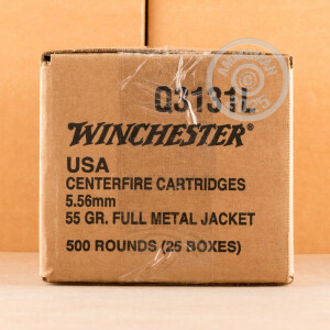 Photo of 5.56x45mm FMJ ammo by Winchester for sale.