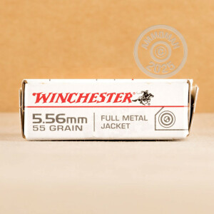 Image detailing the brass case on the Winchester ammunition.