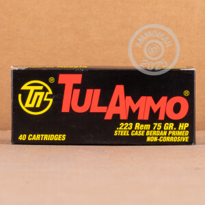 Image detailing the steel case on the Tula Cartridge Works ammunition.