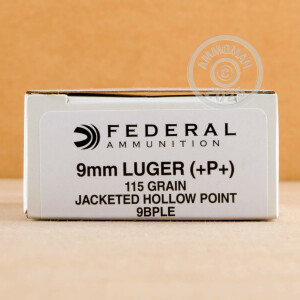 Image of 9MM LUGER +P+ FEDERAL HI-SHOK 115 GRAIN JHP (1000 ROUNDS)