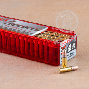 Photograph showing detail of 22 LR WINCHESTER SUPER-X 40 GRAIN CPRN (100 ROUNDS)