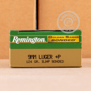 Image of 9MM +P REMINGTON GOLDEN SABER BONDED 124 GRAIN JHP (500 ROUNDS)