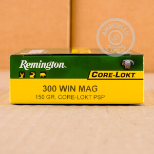 Photograph showing detail of 300 WIN MAG REMINGTON CORE-LOKT 150 GRAIN PSP (200 ROUNDS)