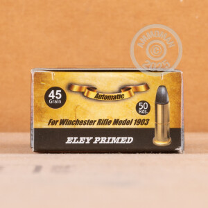 Photo detailing the 22 WIN AUTO AGUILA 45 GRAIN LRN (50 ROUNDS) - WINCHESTER MODEL 1903 RIFLE ONLY! for sale at AmmoMan.com.