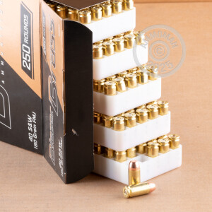 Photograph showing detail of .40 S&W BLAZER BRASS VALUE PACK 180 GRAIN FMJ (250 ROUNDS)