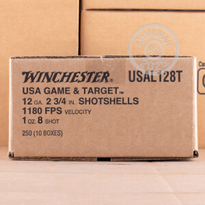  #8 shot shotgun rounds for sale at AmmoMan.com - 250 rounds.