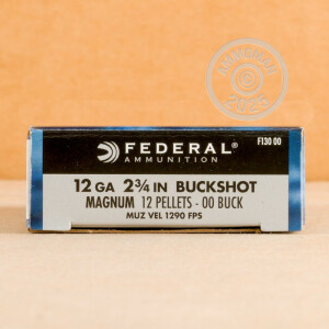  00 BUCK shotgun rounds for sale at AmmoMan.com - 5 rounds.