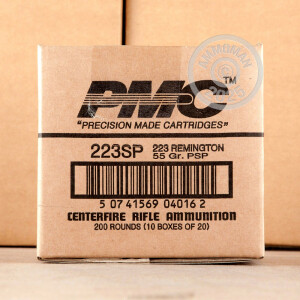 Image of the 223 REMINGTON PMC BRONZE HUNTING 55 GRAIN SP (800 ROUNDS) available at AmmoMan.com.