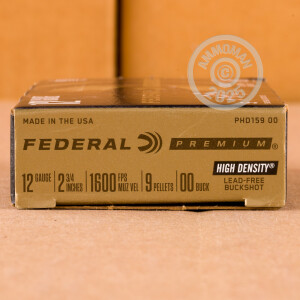 Photograph showing detail of 12 GAUGE FEDERAL HIGH DENSITY 2-3/4" 9 PELLETS 00 BUCKSHOT (50 ROUNDS)