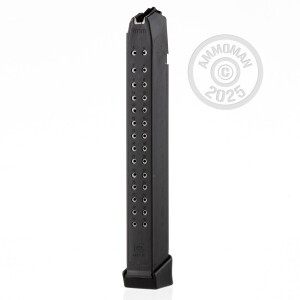 Photo detailing the 9MM GLOCK 17/19/26/34 MAGAZINE OEM 33 ROUND GENERATION 4 (1 MAGAZINE) for sale at AmmoMan.com.