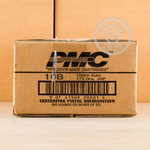 Photo detailing the 10MM AUTO PMC BRONZE 170 GRAIN JHP (500 ROUNDS) for sale at AmmoMan.com.