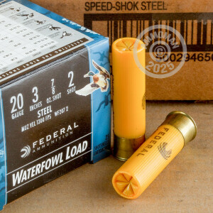 Image of the 20 GAUGE FEDERAL SPEED-SHOK 3" 7/8 OZ #2 SHOT (25 ROUNDS) available at AmmoMan.com.