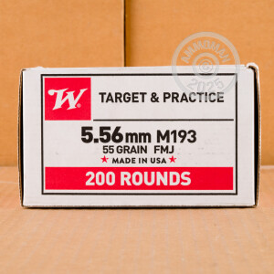 Image of 5.56x45 - 55 Grain FMJ - Winchester USA - 200 Rounds