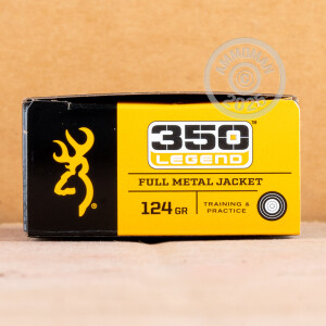 Photo of 350 Legend FMJ ammo by Browning for sale.