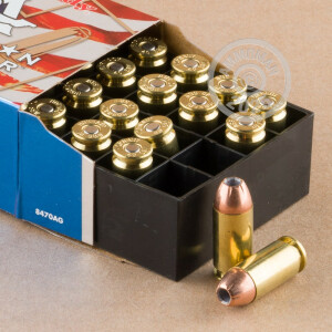 Image of the 40 S&W HORNADY AMERICAN GUNNER 180 GRAIN XTP JHP (20 ROUNDS) available at AmmoMan.com.