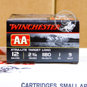 Image of 12 GAUGE WINCHESTER AA XTRA-LITE 2-3/4" 1 OZ. #9 SHOT (250 ROUNDS)