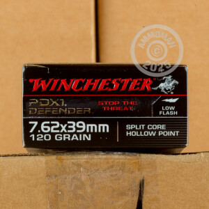 Image of the 7.62X39 WINCHESTER PDX1 DEFENDER 120 GRAIN HP (20 ROUNDS) available at AmmoMan.com.