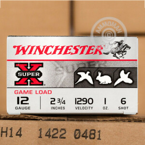 Image of 12 GAUGE WINCHESTER SUPER-X 2-3/4" 1 OZ. #6 SHOT (25 ROUNDS)