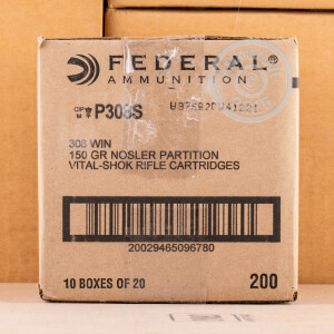 Image of 308 WIN FEDERAL VITAL-SHOK 150 GRAIN NOSLER PARTITION (20 ROUNDS)