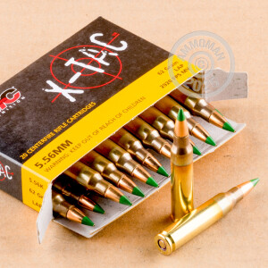 An image of 5.56x45mm ammo made by PMC at AmmoMan.com.