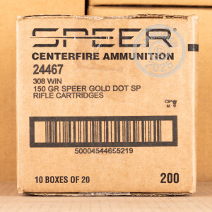 Image of 308 WIN SPEER GOLD DOT 150 GRAIN SP (20 ROUNDS)