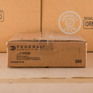 Photo detailing the 44 SPECIAL FEDERAL CHAMPION TRAINING 200 GRAIN LSWCHP (500 ROUNDS) for sale at AmmoMan.com.