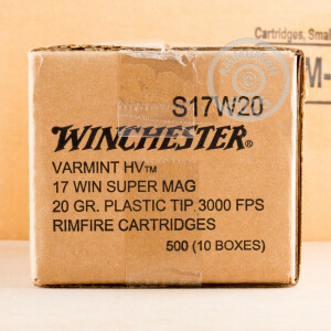 Image of 17 WSM WINCHESTER VARMINT HV 20 GRAIN POLYMER TIP (500 ROUNDS)